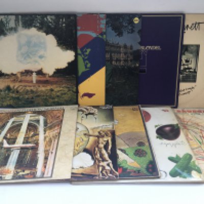 Ten rock and prog rock LPs by various artists including Syd Barrett, Cream, Fleetwood Mac and others.