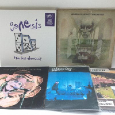 Five Genesis LPs comprising a limited edition 'Genesis Collection Volume One' on the Charisma label, 'The Last Domino?' 3LP 180g pressing plus others.