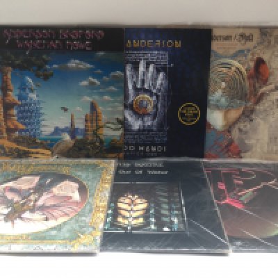 Six Yes related LPs comprising 'Invention Of Knowledge' by Anderson / Stolt, 'Fish Out Of Water' by Chris Squire, '1000 Hands' by Jon Anderson and others.