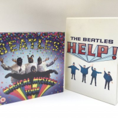 A Beatles 'Magical Mystery Tour' BluRay / DVD / Vinyl box set and a 'Help!' DVD box set (2).