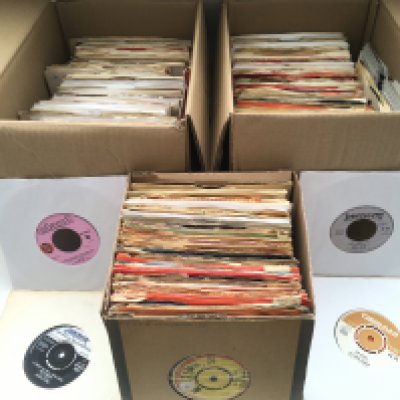 Three small boxes of 7" singles and EPs by various artists from the 1960s comprising Small Faces, Traffic and many more,