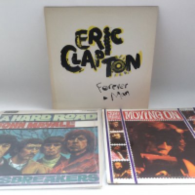 Two John Mayall LPs and an Eric Clapton 12" promo single (3).