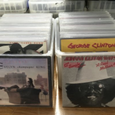 Two boxes of soul, funk and disco 12" singles by various artists including George Clinton, Johnny Guitar Watson, George Benson and many more.