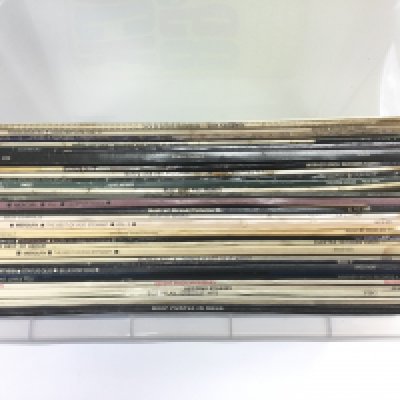 A collection of LPs by various artists including Deep Purple, Atomic Rooster, Paul McCartney and others.