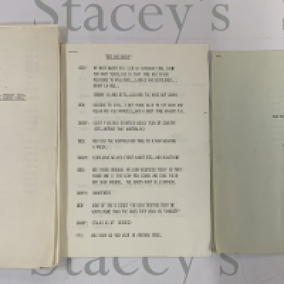 3 TV and show scripts for Danny La Rue, Titles Danny Down Under, Des and Danny and The Trial of Mrs Breton by John Mortimer. (B)