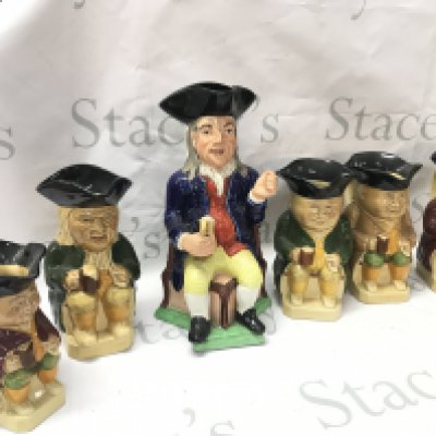 A collection of vintage Toby jugs including Wood & Sons, this lot cannot be posted. NO RESERVE