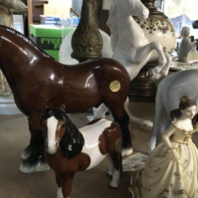 A Collection of Beswick Horses and Lladro figures.(15)