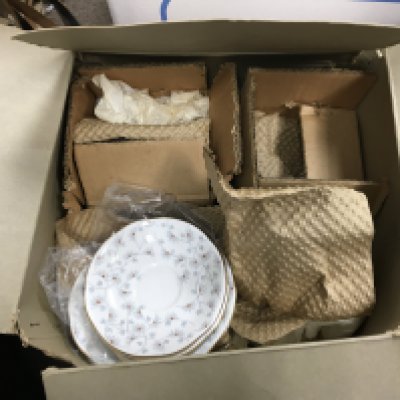 A boxed Royal Standard Vanity Fair tea set . This lot cannot be posted