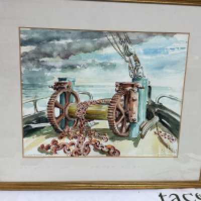 a watercolour by Michael Blocman dated October 1982, approx size 58x69cm. NO RESERVE