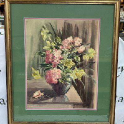 a Constance fears still life water colour. Approx measurements 55 x 63cm.