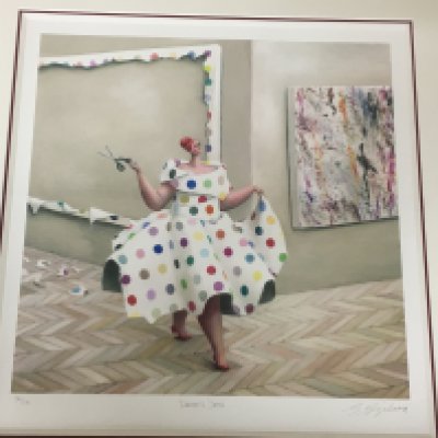 A Framed contemporary artwork by Samuel Arthur Matthews and a Contemporary limited edition print by Sarah-Jane Szikora. (2)