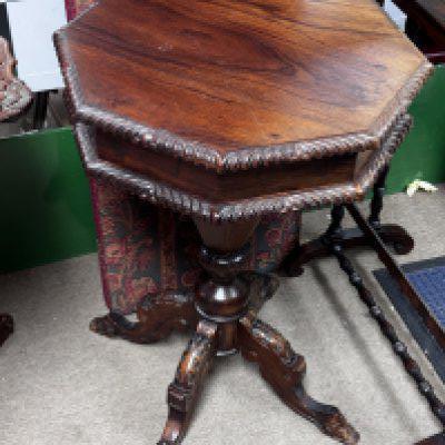 A reproduction sewing box. (D) NO RESERVE