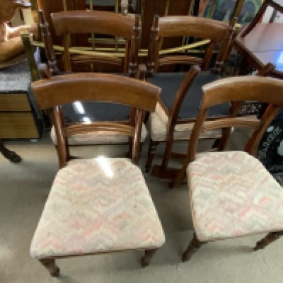 A set of 6 early Victorian dining chairs. NO RESERVE