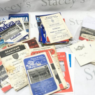 A mixed lot of vintage football programmes , postage category B. NO RESERVE