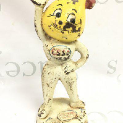 An old metal painted small Esso Advertising money box figure . Postage cat b