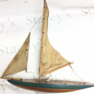 Ailsa Clyde Hand built pond yacht . Postage category B