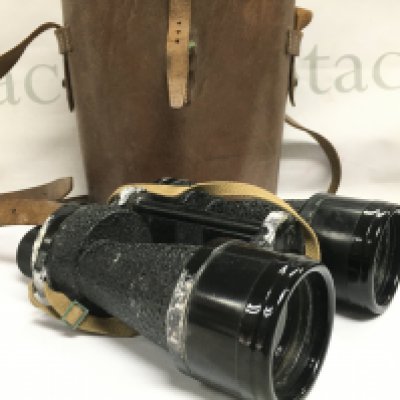 A cased pair of vintage Ross of London binoculars . Postage category b