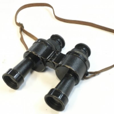 A PR of 8x30 German WW2 Binoculars marked Huet of Paris Kriegsmarine marked . This lot cannot be posted