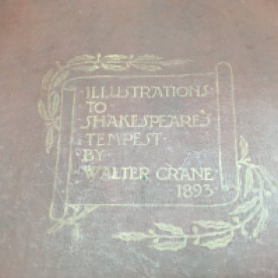 A box containing illustrations to Shakespeare Tempest by Walter Crane 1893