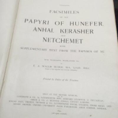 A large book , The book of the dead sold at the British Museum 1899