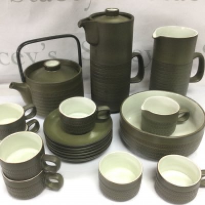 A Denby stoneware tea and coffee service. Shipping category D.