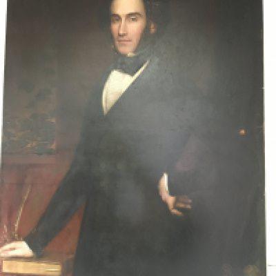 A Victorian oil painting on canvas study of a Gentleman unsigned and unattributed. Relined 112x 86cm.