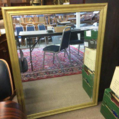A gilt framed wall mirror, approx 88cm x 114cm. Shipping category D.- NO RESERVE