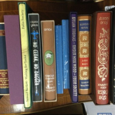 A collection of books including Folio Society.