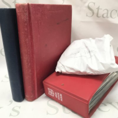 Two stamp albums including used and unused stamps from French colonies, first day cover album and loose stamps