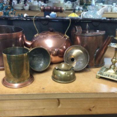 Mixed lot copper & brassware- NO RESERVE
