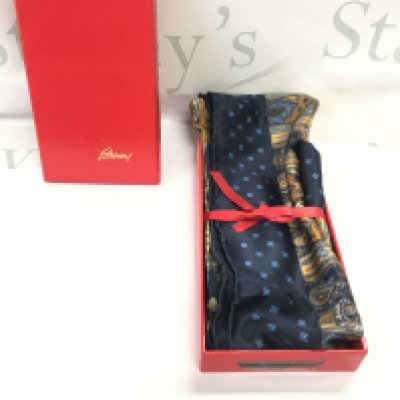 A Brioni silk scarf with box,