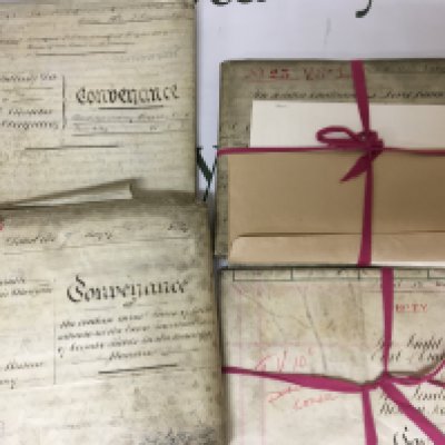 A collection of 19th century and early 20th century deeds and documents. Possibly relating to the purchase of land by Railway companies one dated 1898 and stamped GWR deeds dept another dated 1865? With reference to Dover Railway.