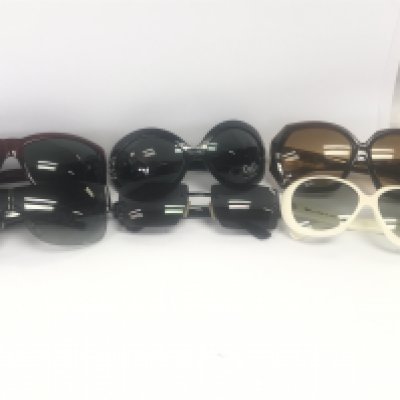 6 Designer sun glasses including Versace, DKNY, D&G, RayBan, Swarovski