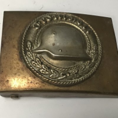 A German Imperial belt buckle Der Stahlhelmbund front Heil I world war Veterans group.