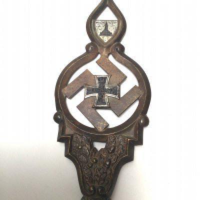 A Rare German Imperial flag staff topper Cast metal centred by an Imperial cross.