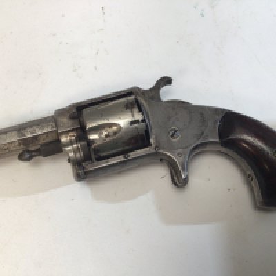 A 19th century five shot pistol maker Hopkins & Allan XL No 6 Pat Mar 23 1872 This is an obsolete caliber pistol.