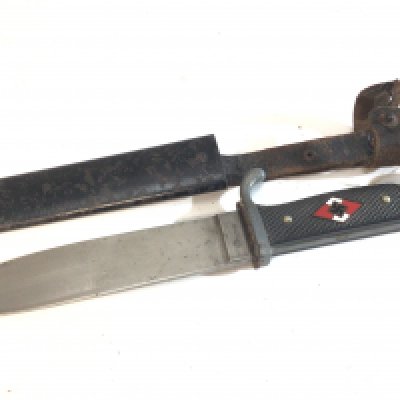 A German Third Reich II world war Hitler youth knife. Stamped RZ M7/85