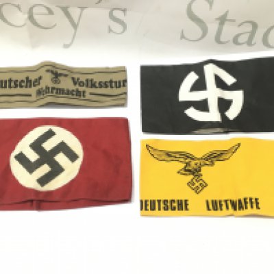 Four German political party arm bands, one retrospective . Postage category A