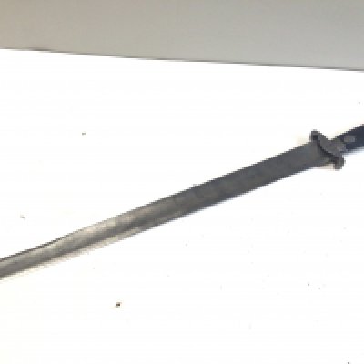An unusual Steel sword with an ebony grip possible French late 18th century. No scabbard length 72cm