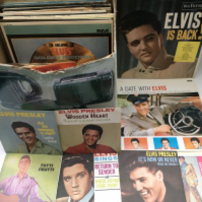 A collection of LPs, EPs and 7" singles comprising many Elvis Presley titles.