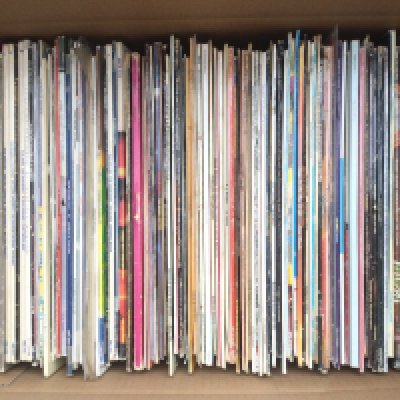 Two boxes of LPs and 12" singles by various artists including David Bowie, Hawkwind, Pink Floyd, The Rolling Stones and many more.