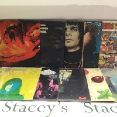 Ten rock and blues LPs by various artists including The Stooges, Cream, Big Brother & The Holding Company and others comprising 'Fun House', 'Fresh Cream', 'Cheap Thrills' and others.