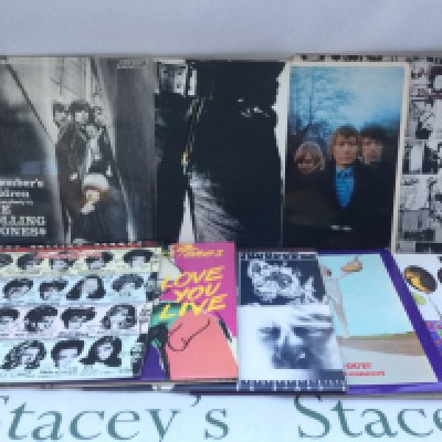 Nine Rolling Stones LPs comprising 'Exile On Main Street', 'Sticky Fingers', a US issued 'December's Children' and others.