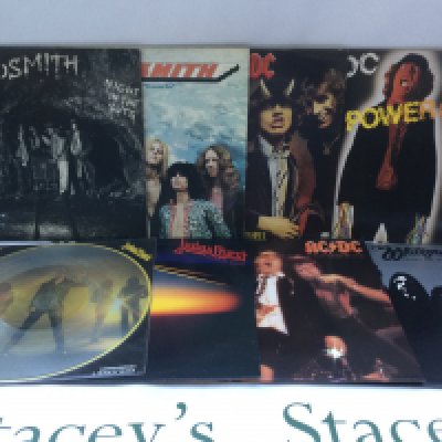 Fifteen hard rock LPs and a 12" single by various artists including AC/DC, Judas Priest, Aerosmith and others. Includes promo copies.