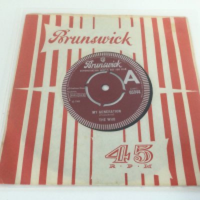 A rare 1965 UK demo of 'My Generation' b/w 'Shout And Shimmy' by The Who. Brunswick 05944. EX/EX.