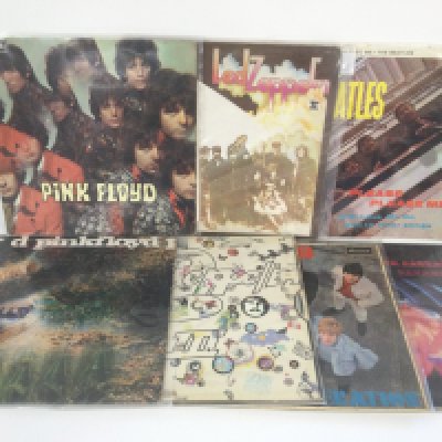 A fantastic instant collection of rarities in two large boxes of LPs, approx 200+, including a black and gold mono 'Please Please Me', red/plum Atlantic 'Led Zeppelin II' and 'III', early UK 'Piper At The Gates Of Dawn' plus various other collectable titles by The Who, Gentle Giant, Black Sabbath, Queen and many more.