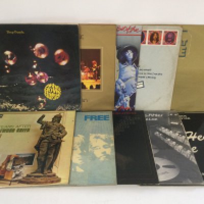 Ten rock LPs by Deep Purple, Free, Uriah Heep and Ten Years After. Includes some early UK pressings.