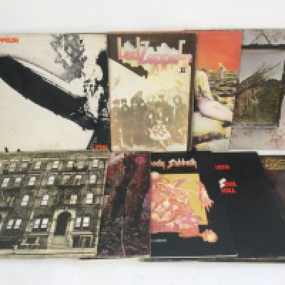 Ten LPs by Led Zeppelin and Black Sabbath including some early UK pressings.