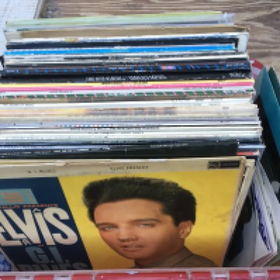 A collection of LPs, 12", 10" and 7" singles by various artists including Elvis Presley, Hall & Oates and others.