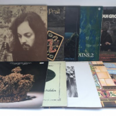 Ten folk LPs by various artists including Steeleye Span, Alan Stivell and others.